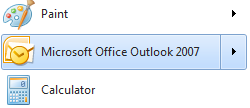 Image showing a computer user opening Outlook